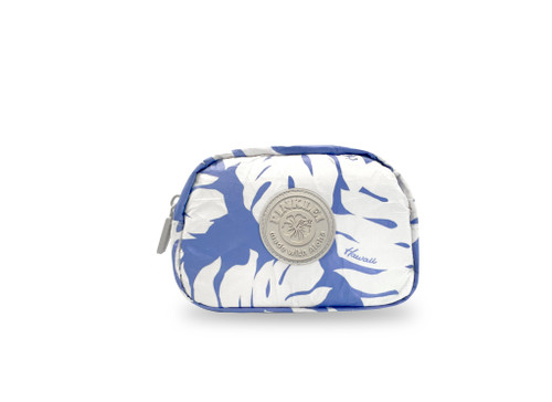 Moana Breeze Tyvek Mini Cosmetic Pouch - Luxe Monstera: Blue