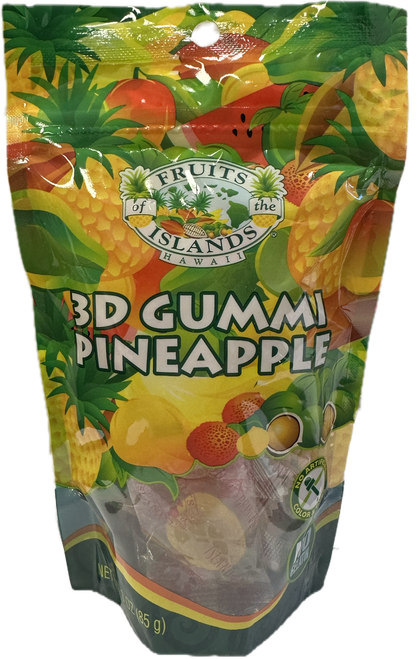 Fruits of the Islands 3D Gummy Pineapples 3 oz