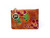 Ladies Miniature Coinpurse Wallet: Brown Palm Pattern
