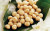 Mauna Loa Dry Roasted w/ Sea Salt Macadamias displayed on a ti leaf with flower decoration