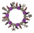 Solid Tone Stone Beads Charm Bracelet by Aloha 808: Purple
