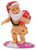 Polyresin Christmas Ornament: Surfing Santa