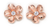 Rose Gold Solid Plumeria Stud Earring