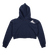 Robin Ruth® Cropped Sweatshirt Hoodie Zip Up - Hawaii Arch: Navy
back