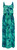 Napua Collection Ruffle Maxi Dress - Monstera Palm: Blue (Front) on Model