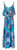 Napua Collection Ruffle Maxi Dress - Abstract Monstera: Blue (Back) Laid Flat