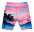 Robin Ruth High Waist Bike Shorts - Cotton Candy Sky (Back)