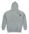 Sweatshirt Zip Up Hoodie - Hawaii Logo Design: Gray (Back)
