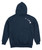 Sweatshirt Zip Up Hoodie - Hawaii Logo Design: Navy (Back)