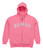 Sweatshirt Zip Up Hoodie - Hawaii Logo Design: Pink (Front)