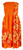 Ladies Elastic Tube Dress - Plumerias: Orange Model