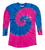 Hawaii Tie Dye UNISEX Long Sleeve Jersey Tee: Pink/Navy Front