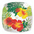 Coastal Glassware Premium Glass Plate: Floral Monstera