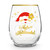 Holiday Coastal Stemless Wine Glass: Mele Santa
