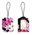 Island Style Luggage Tag - Floral Dream: Black