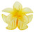Frosted Large Jaw Style Floral Clip: Yellow