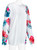 Robin Ruth Longsleeve Sun Shirt - White Aloha Floral on mannequin (Front right angle)