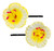 Hibiscus Bobby Pins: White