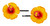 Hibiscus Bobby Pins: Yellow