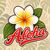 Ceramic Hawaiian Coaster - Aloha Plumeria