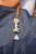 Mini Clay Plumeria Bag Charm - Mother of Pearl: Yellow