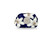 Moana Breeze Tyvek Mini Cosmetic Pouch - Luxury Plumeria: Navy