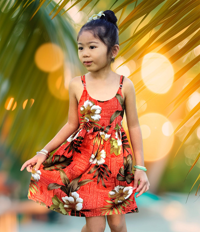 Girl's Aloha Sundress - Brick Floral - ABC Stores