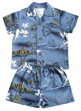 Boy's Aloha Cabana Set - Blue Surf - ABC Stores