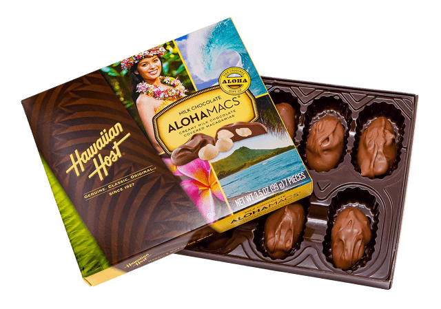 Hawaiian Host Aloha Macs Dark Chocolate 5oz