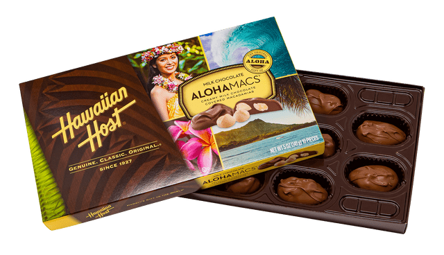 Hawaiian Host Aloha Macs Dark Chocolate 5oz