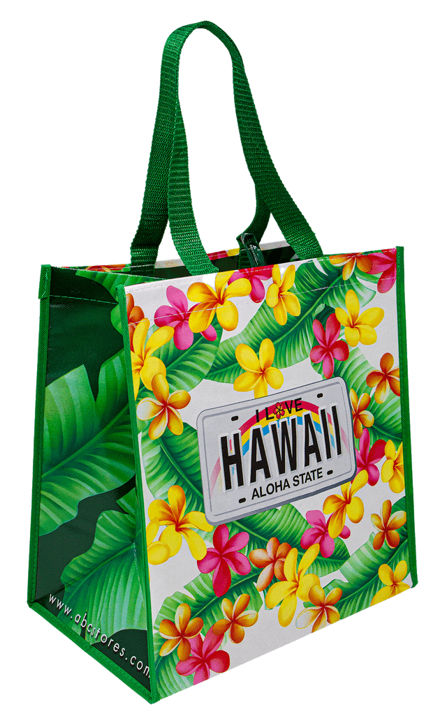 Hawaiian Design Reusable Bag: Vintage Map