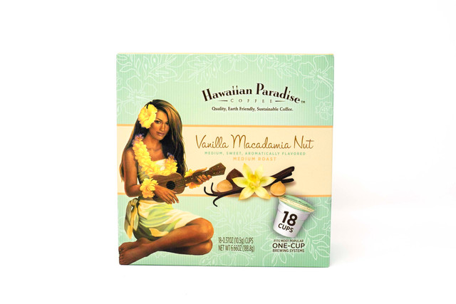 Hawaiian Paradise Coffee Single Serve K-Cup - Vanilla Macadamia Nut