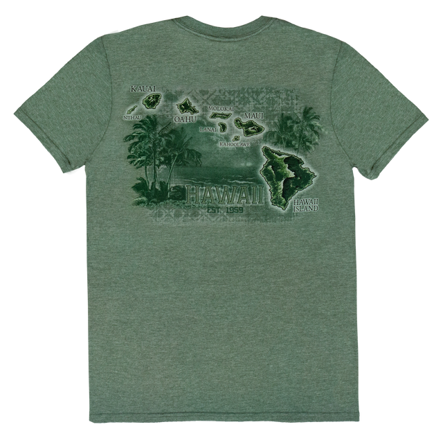Crew Neck Tee - Morning Rooster: Military Green