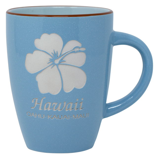 Hawaiian Island Collection Mug - Hibiscus: Light Blue