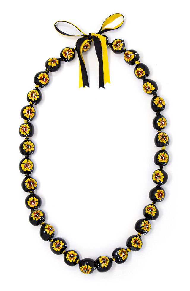 Kukui Nut Lei - Painted: Purple