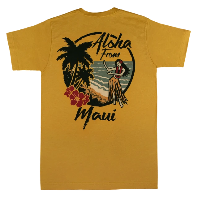 Vintage Dyed Tee - Discover Aloha: Gold