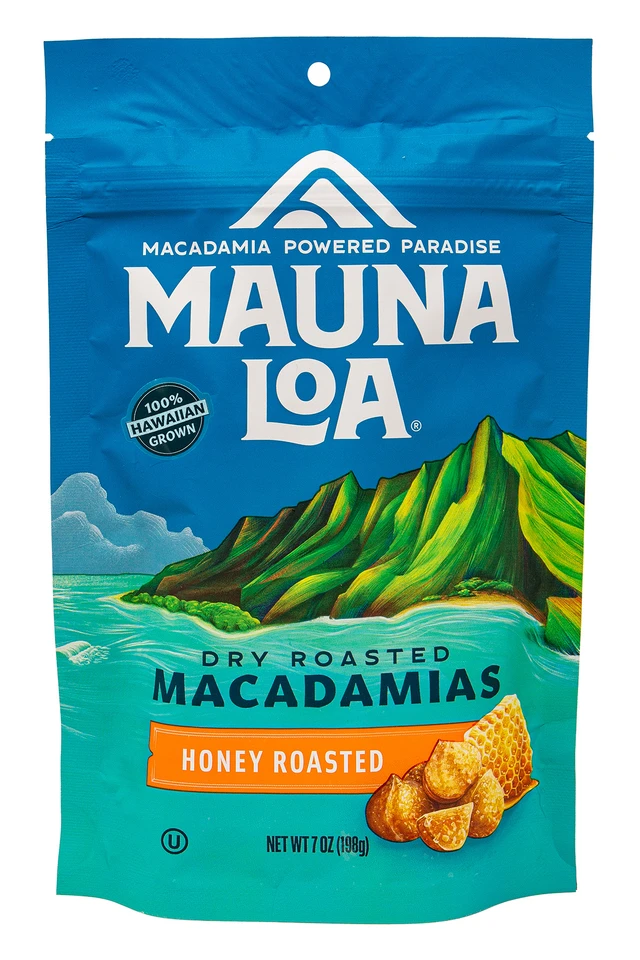 マオ Mauna Loa Macadamia Stand Up Bag 7oz: Kona Coffee Dark Chocolate