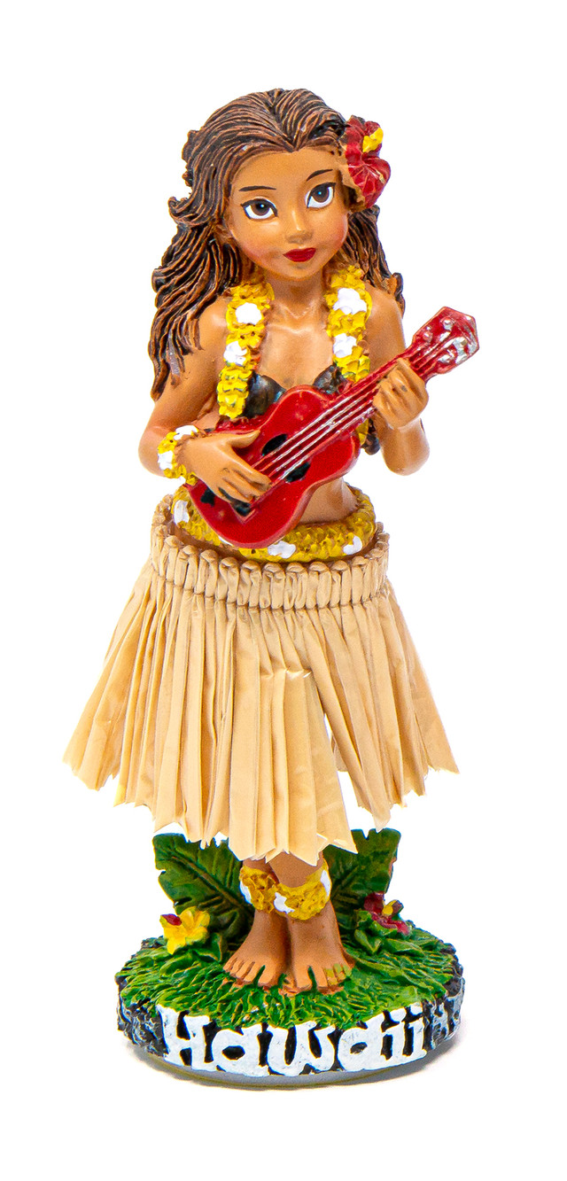 Mini Dashboard Hula Doll Ukulele