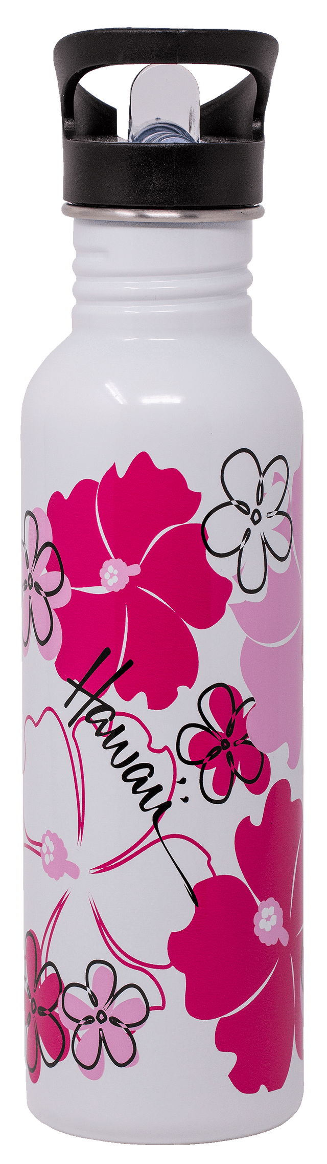 Stainless Steel Hydration Bottle 25oz: Pink Hibiscus