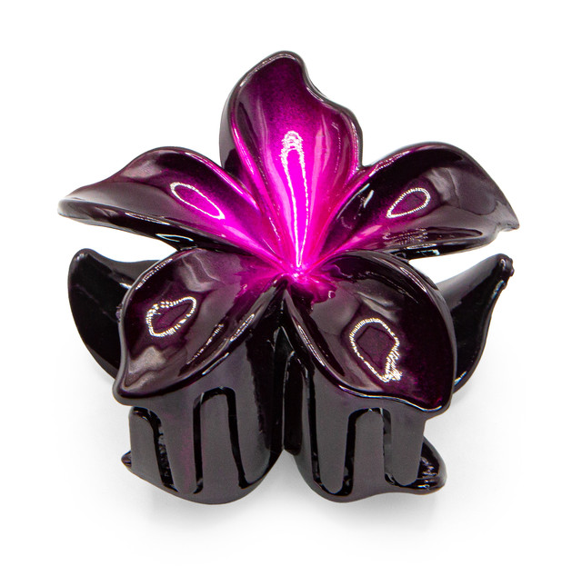 Plain Large Jaw Style Hair Clip: Dark Purple