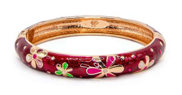 Large Island Bangle - Honu Design: Red