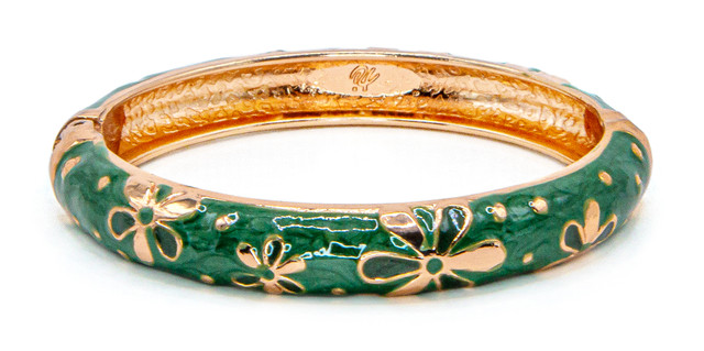 Medium Island Bangle - Honu Design: Green