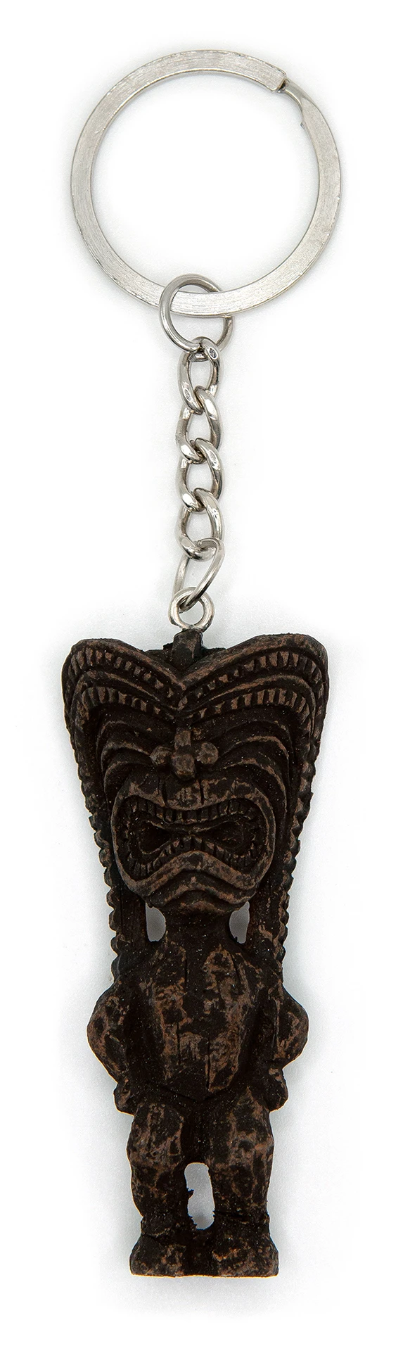 Hapa Wood Tiki Keyring: Long Life