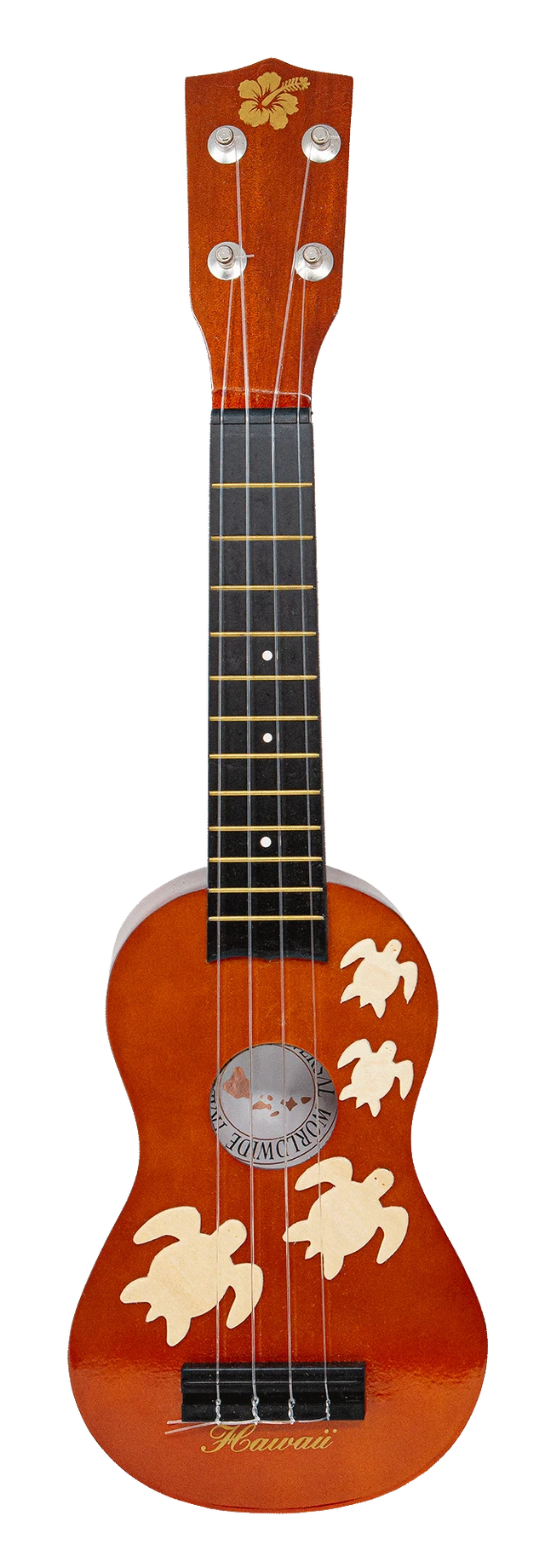 Hawaiian Standard Wooden Ukulele: Honu Design