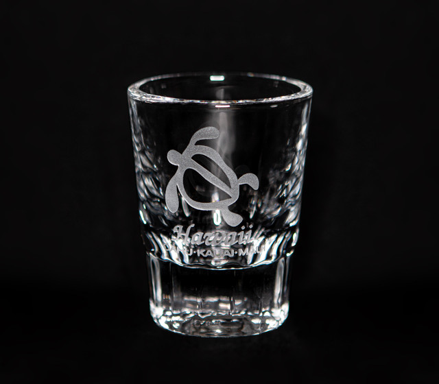 Bicchiere Shot Hawaii 3 View – Souvenir Da Collezione 5,7 Cm, Vetro Con Paesaggi Dell'Isola