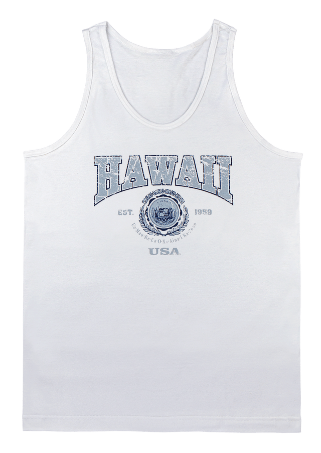 Men's Tank Top - Natural Aloha: White