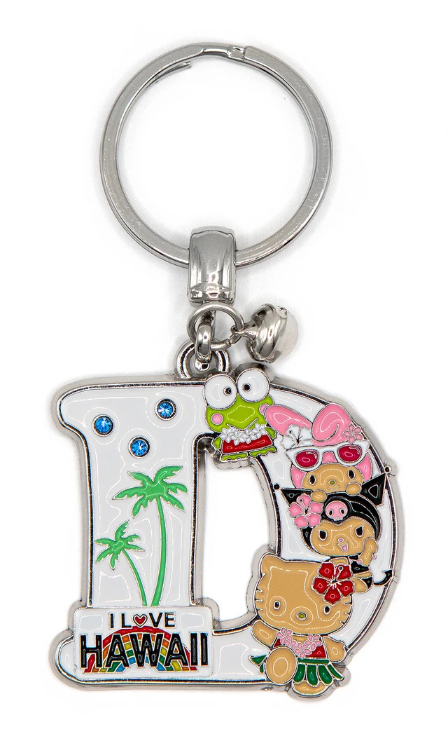 キーホルダー・アクリルキーホルダー Hello Kitty Initial Keystrap H Hello Kitty® & Friends HAWAII Initial Keyring: D