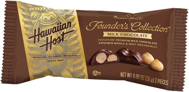 Hawaiian Host Founder's Collection Milk Chocolate Snack Bar 0.74