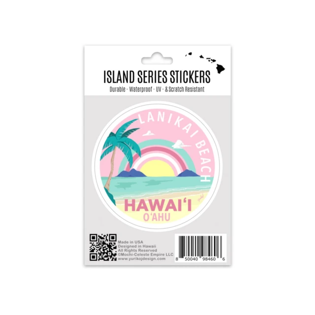 Kawaii Series Stickers - Hawaiian Monk Seal: Surfing