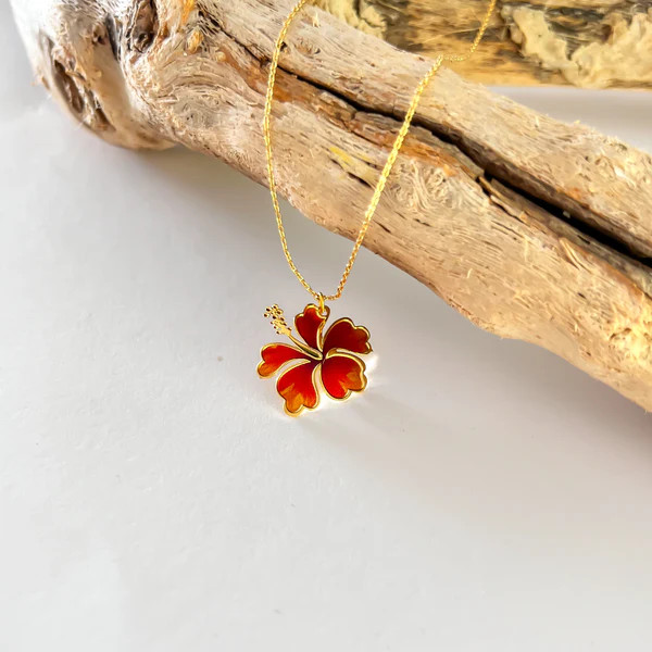 Liv-N-Aloha® Color Hibiscus Necklace